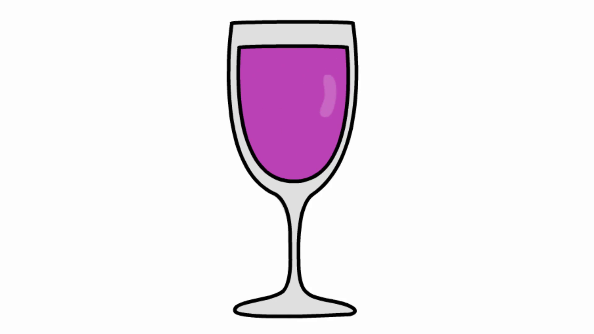 1920x1080 Wine Glasses 2 Sketch Illustration Hand Drawn Animation - Sketch Wine
