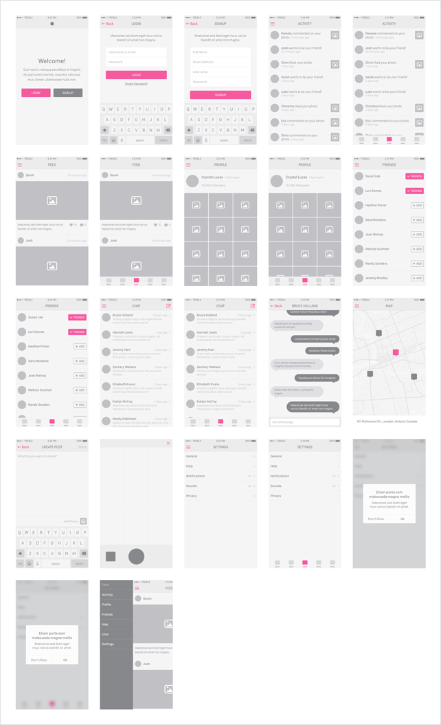 642x1054 Snap Ui Kit - Sketch Wireframe