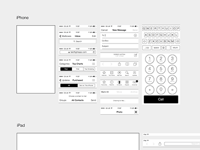 400x300 Iphone And Ipad Sketch Wireframing Kit Sketch Freebie - Sketch Wireframe