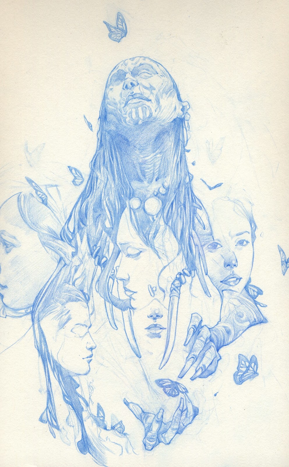 992x1600 Longfish Good Witch Sketch - Sketch Witch