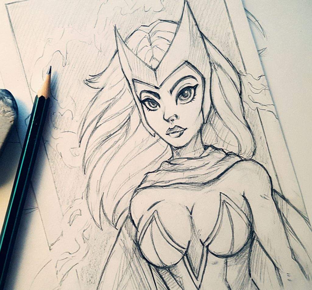 1024x951 Scarlet Witch Sketch Art Amino - Sketch Witch