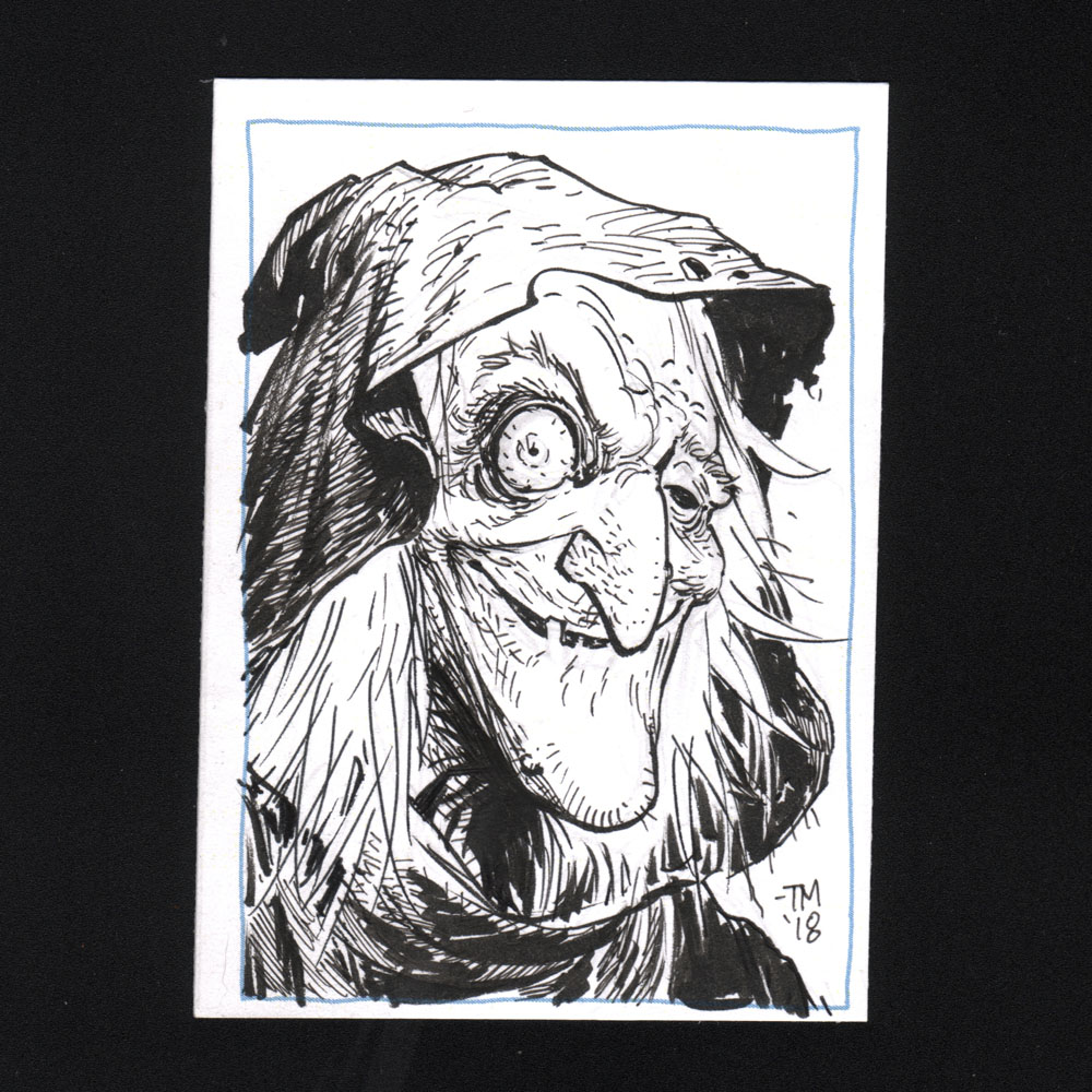 1000x1000 Sketch Of The Day! Old Witch Sketch Card Colonel Tony Moore - Sketch Witch