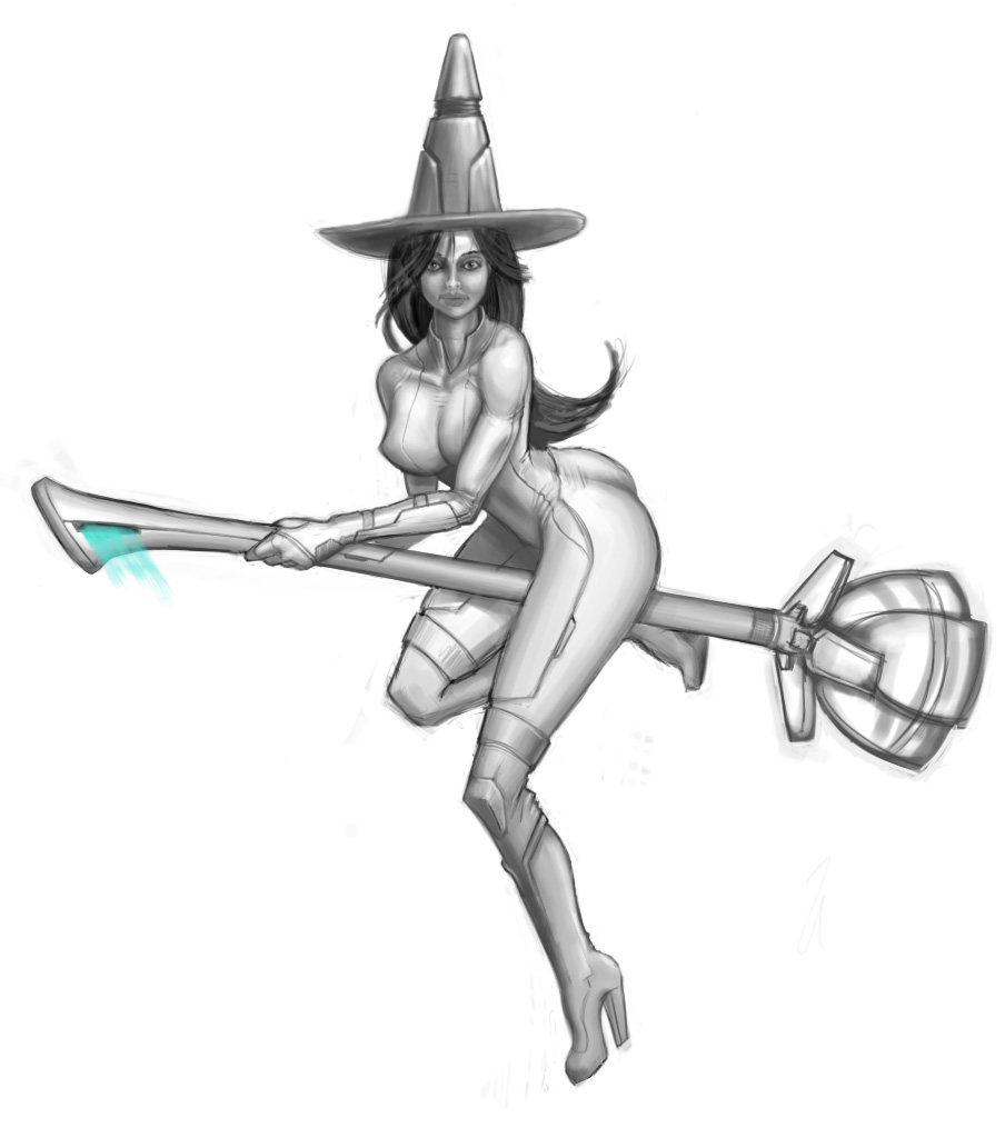 904x1015 Techno Witch Sketch My Blog - Sketch Witch