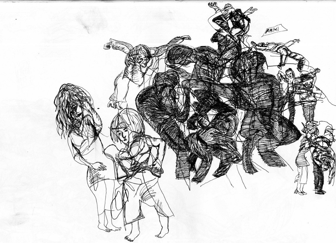 1149x831 Dance In Sketch Company Wang Ramirez (Nextmove Dance) Phindie - Sketch With Words