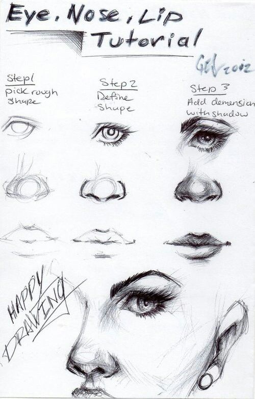 500x782 How To Draw - Sketch Your Own Face