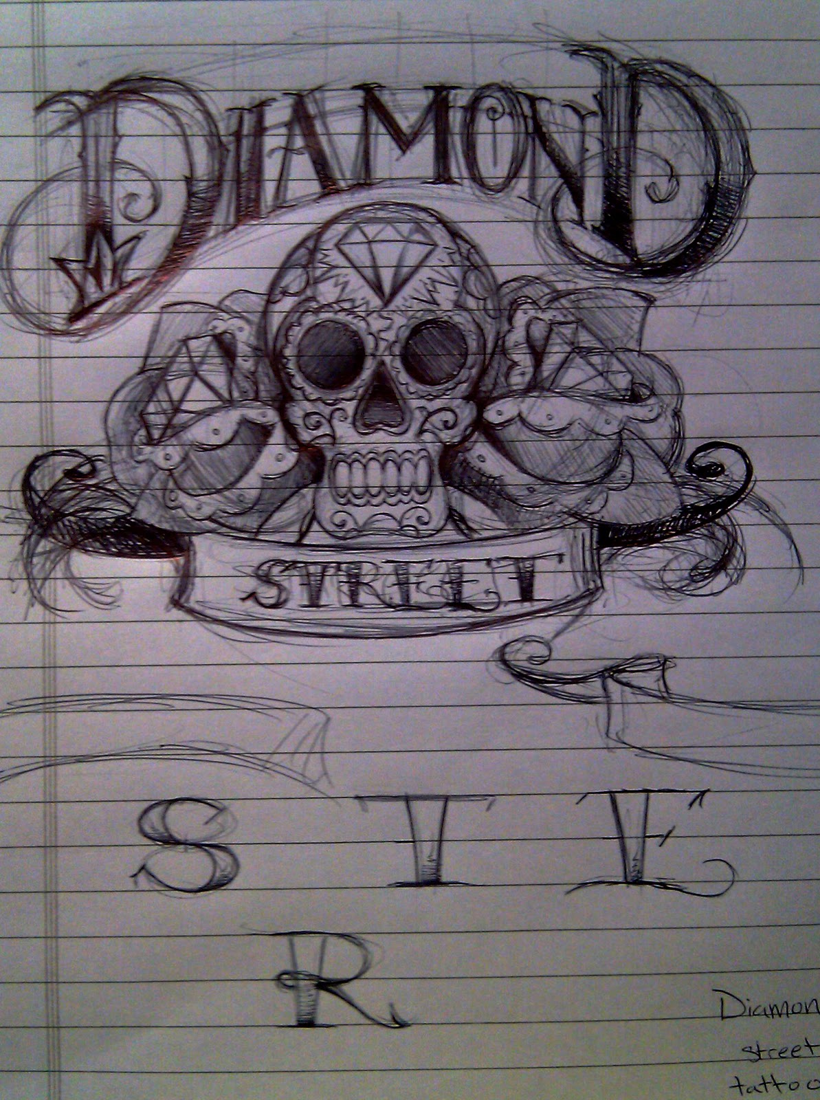1193x1600 It Started In 82 Diamond Street Tattoo - Sketched Diamond