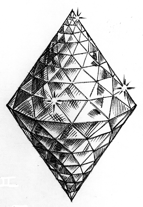 490x708 Random Sketches From Kevin Sprouls Illustration - Sketched Diamond