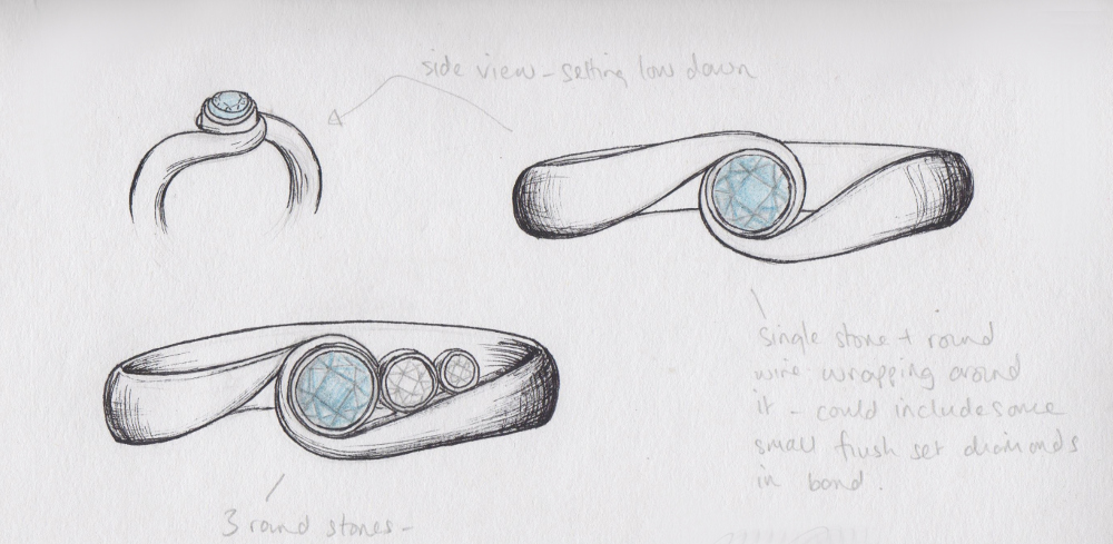 1000x489 The Perfect Handmade Wedding Rings... Cathy Sutherland Jewellery - Sketched Diamond