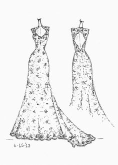 236x329 64 Best Wedding Dress Sketches Images Fashion - Sketches For Clothes