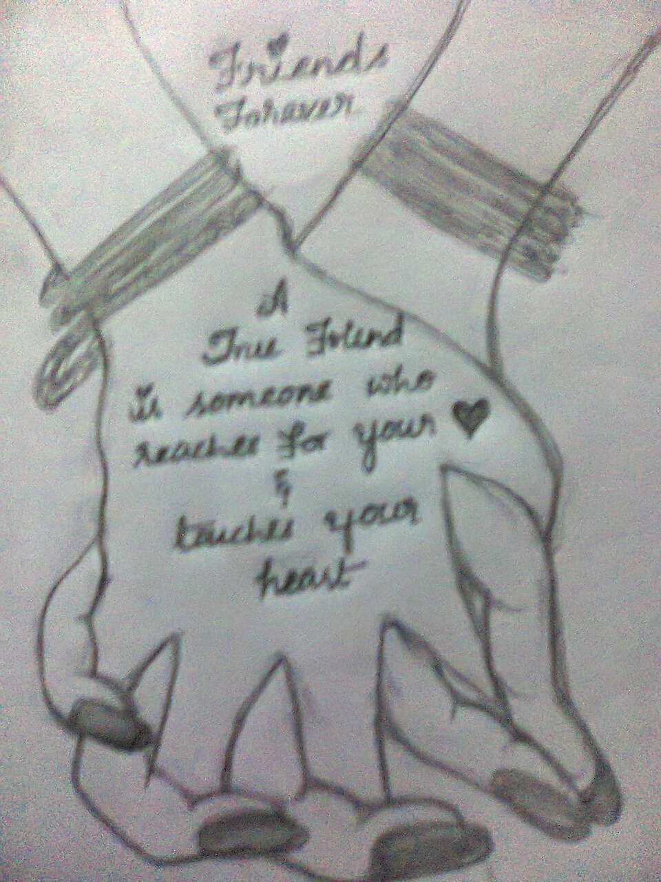 960x1280 Pencil Sketches Happy Friendship Day - Sketches For Friends