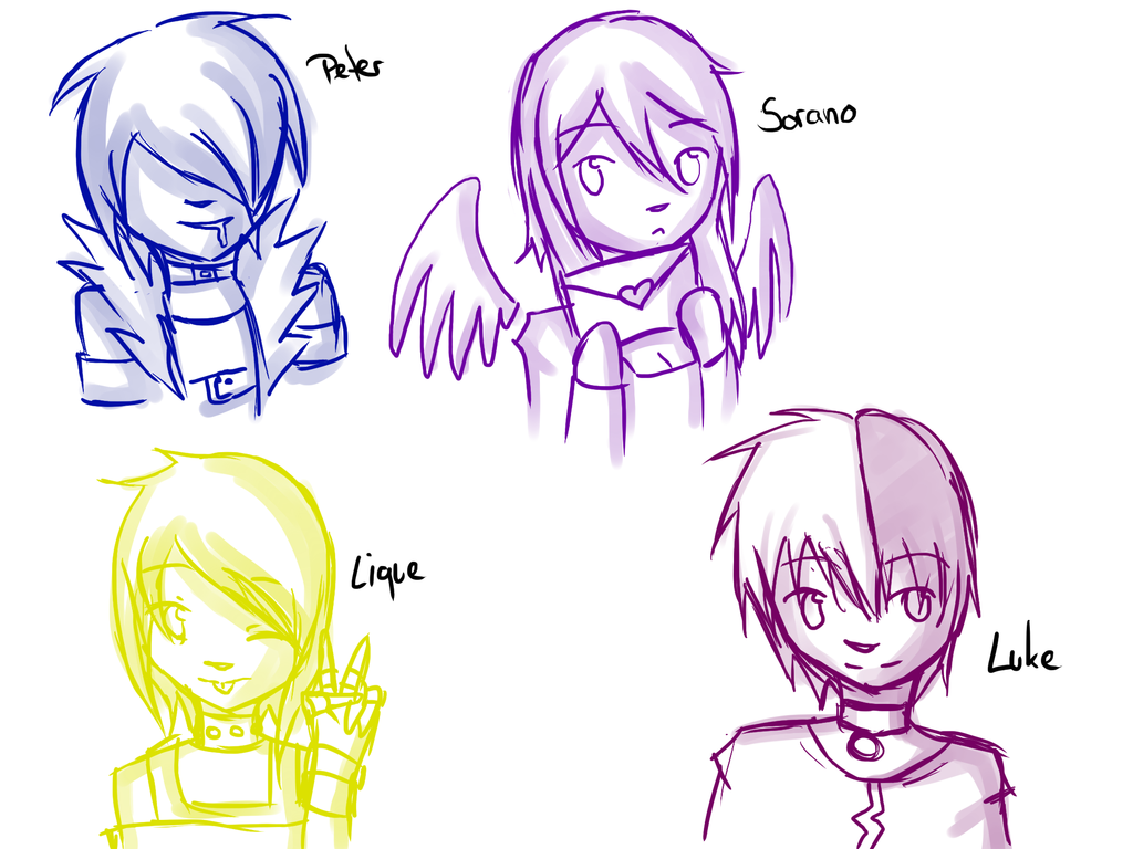 1024x768 Sketches For Friends By Engelmoon - Sketches For Friends