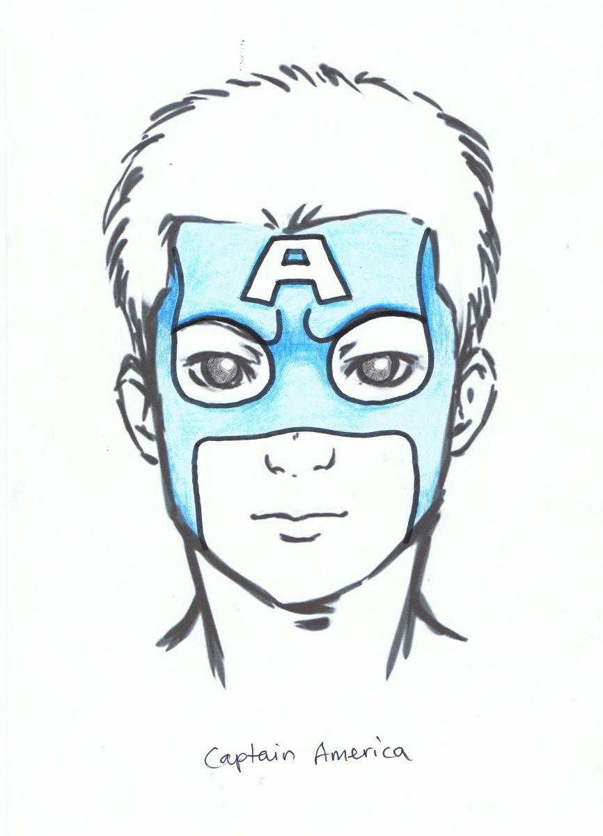 866x1200 Superhero Face Painting Designs Encore Kids Parties - Sketches For Kids To Paint
