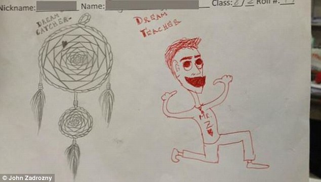 634x361 High School Teacher Adds Own Hilarious Sketches To Students Test - Sketches For School