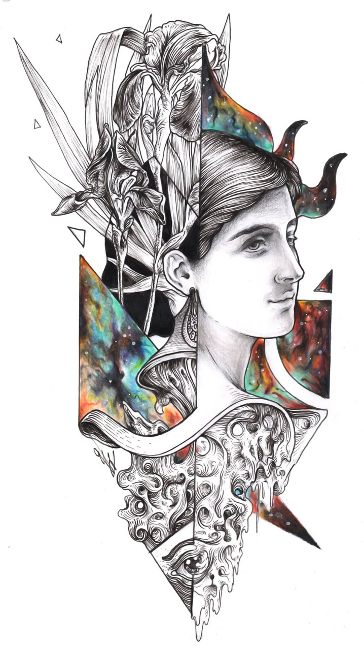 718x1280 New School Woman Tattoo Sketch Best Tattoo Ideas Gallery - Sketches For School