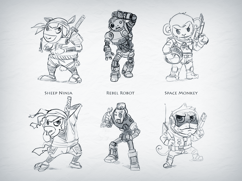 800x600 Game Characters (Sketches) By Ui8 - Sketches Of Characters