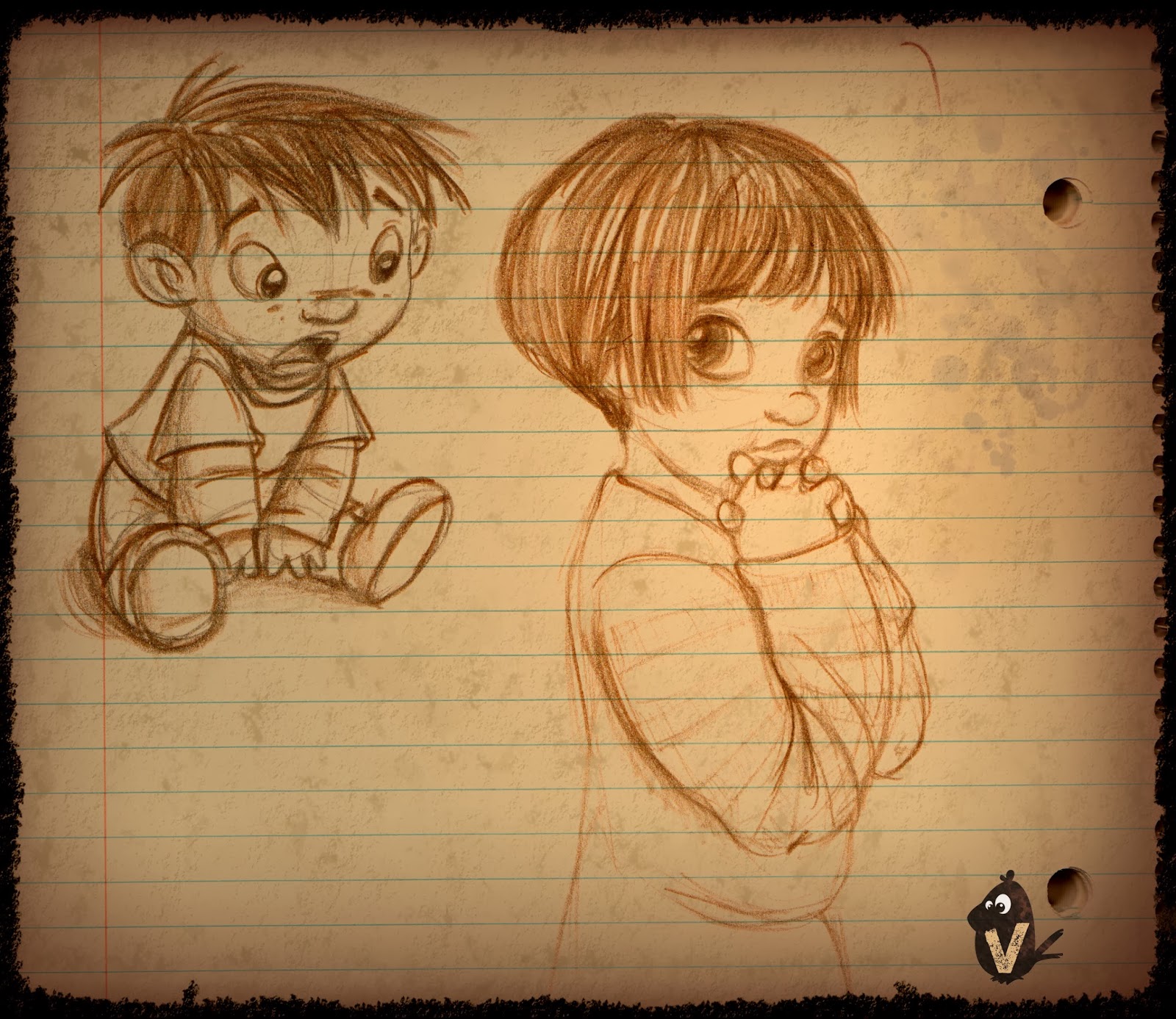 1600x1387 Storyweaver Stylized Children Sketches. - Sketches Of Children