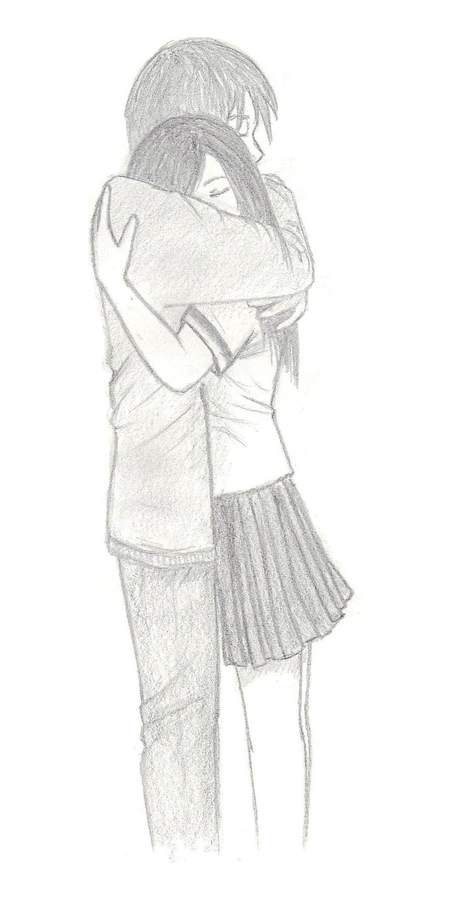 900x1800 Couples Hugging Sketches Drawn Couple Hugging - Sketches Of Couples Hugging