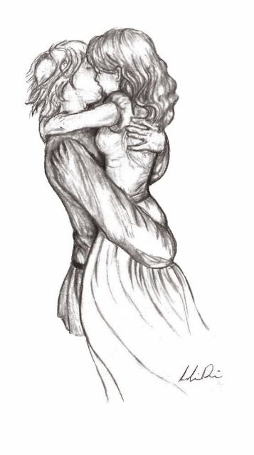 357x640 Sketch Of Hug And Kissing Sketches Of Couples - Sketches Of Couples Hugging
