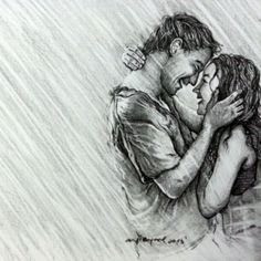 236x236 Pencil Sketches Of Couples In Love Cute Couple Hemant Kandpals Art - Sketches Of Couples In Love