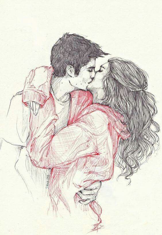 564x821 Pin By Sam Gordon On Art Drawings, Sketches And Couples - Sketches Of Couples In Love