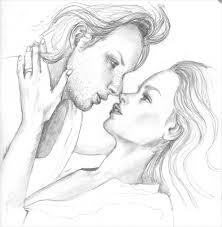 222x227 Couples Pencil Sketch Simple Love Pictures - Sketches Of Couples In Love