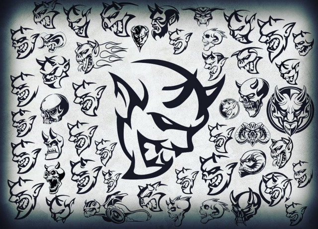 640x462 Demonic Drawings Dodge Shows Concept Sketches For Demon Logo - Sketches Of Demons