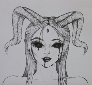 320x294 Bleedingcrying Demon Girl - Sketches Of Demons