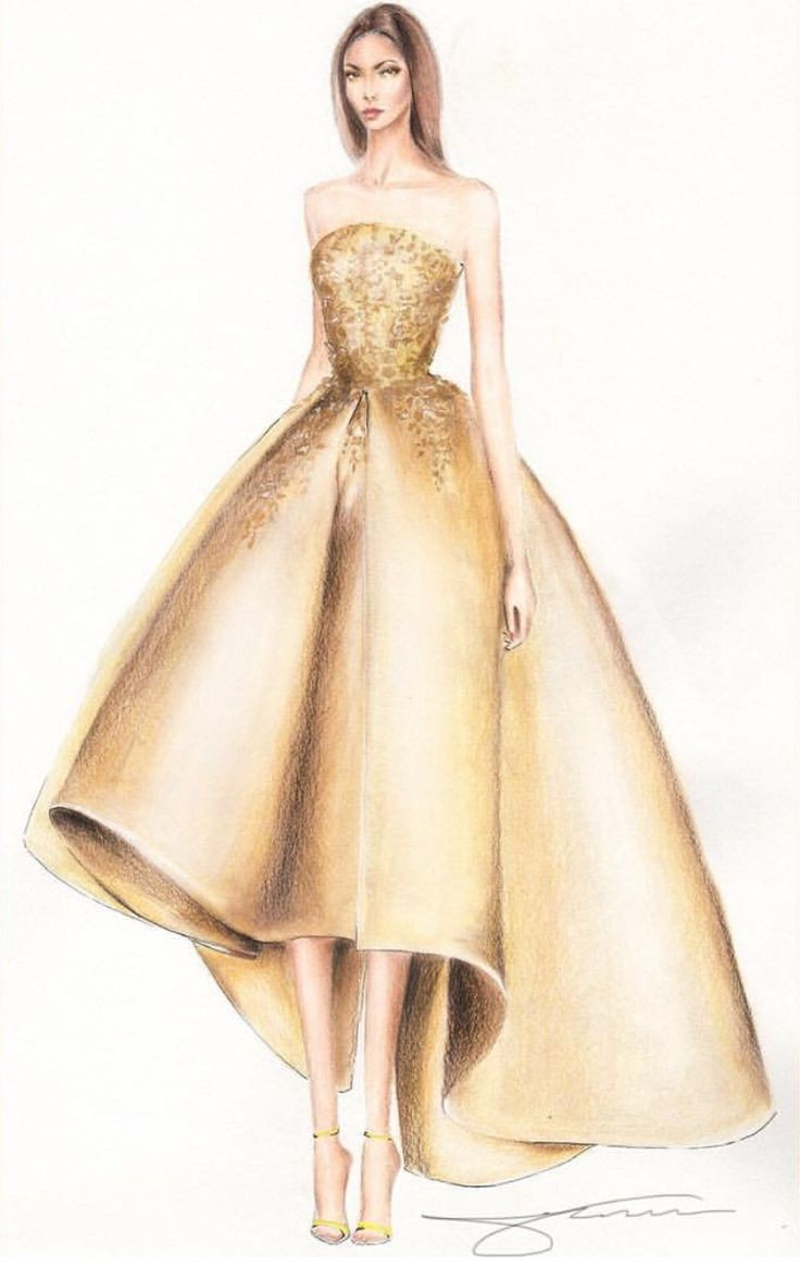 simple model dress drawing