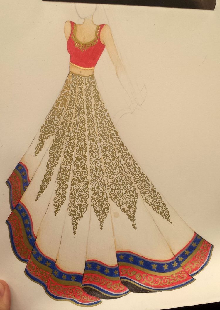 750x1054 Pin By Beauty Bansal On B Fashion Sketches, Sketches - Sketches Of Fashion Dresses