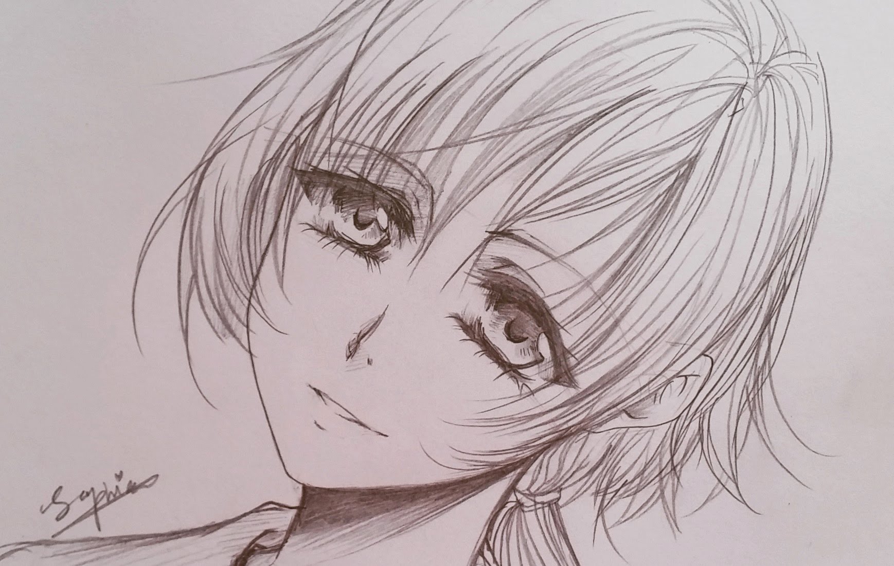 1738x1101 Manga Girl Sketch - Sketches Of Girls