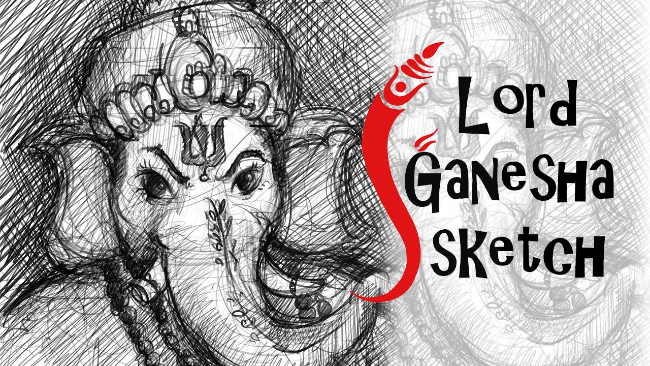 1280x720 Ganpati Sketch Gallery Images) - Sketches Of God Ganesha