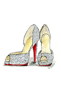 211x317 High Heels - Sketches Of High Heel Shoes