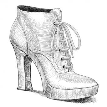 342x342 History Of Boots - Sketches Of High Heel Shoes