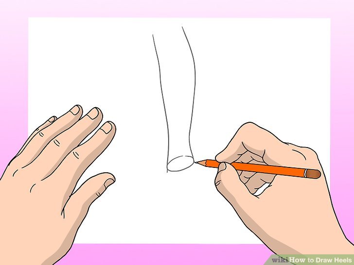 728x546 How To Draw Heels 9 Steps (With Pictures) - Sketches Of High Heel Shoes