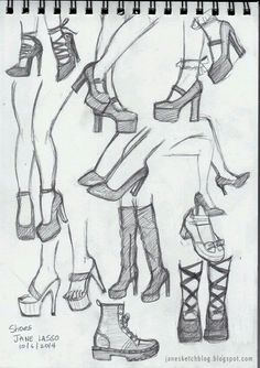 236x334 How To Draw High Heel Shoes - Sketches Of High Heel Shoes