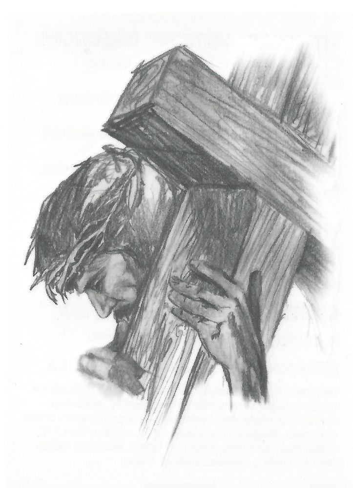 Sketches Of Jesus On The Cross at PaintingValley.com | Explore ...