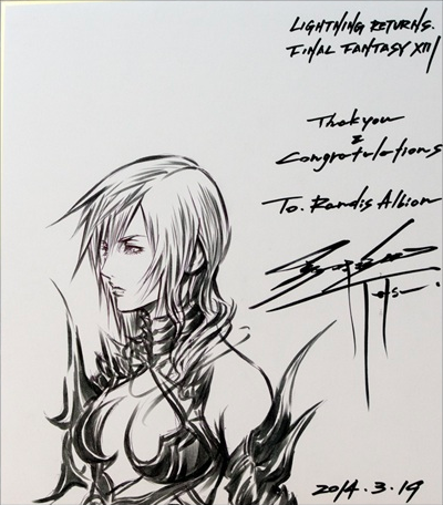 400x456 Tetsuya Nomura Sketches Lightning Returns Contest - Sketches Of Lightning
