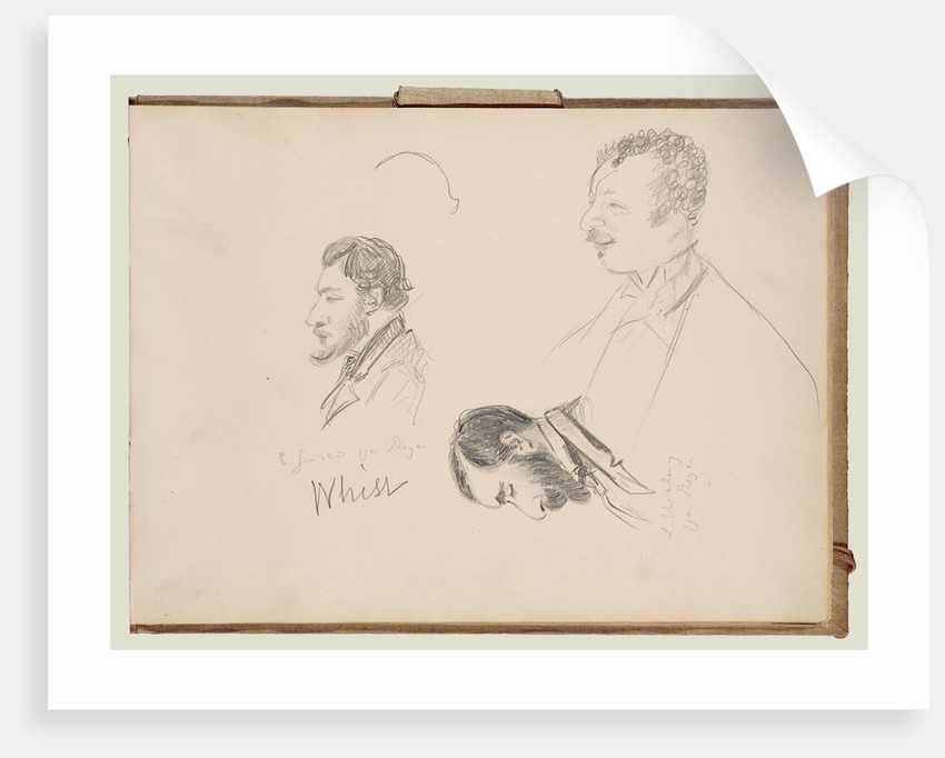 850x682 Sketches Of Men In Profile Posters Amp Prints By Edgar Degas - Sketches Of Men