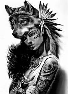 217x300 Image Result For Sketches Of Native American Girl Tattoos - Sketches Of Native American