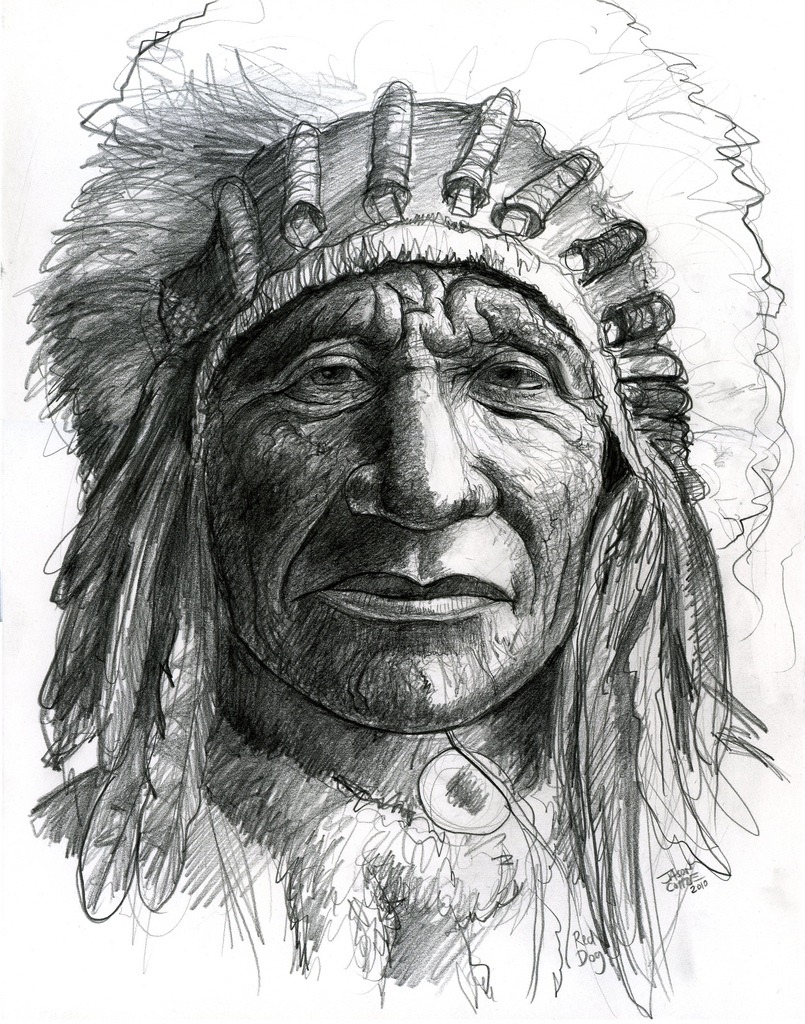 Sketches Of Native American at Explore collection