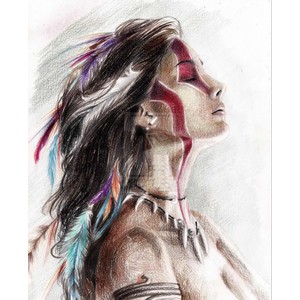 300x300 Collection Of Red Indian Girl Drawing High Quality, Free - Sketches Of Native American