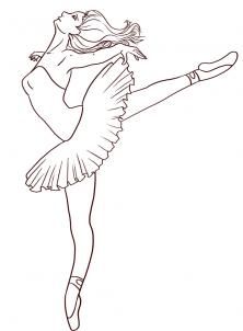 222x302 How To Draw A Ballerina, Step By Step, Figures, People, Free - Sketches Of People Dancing