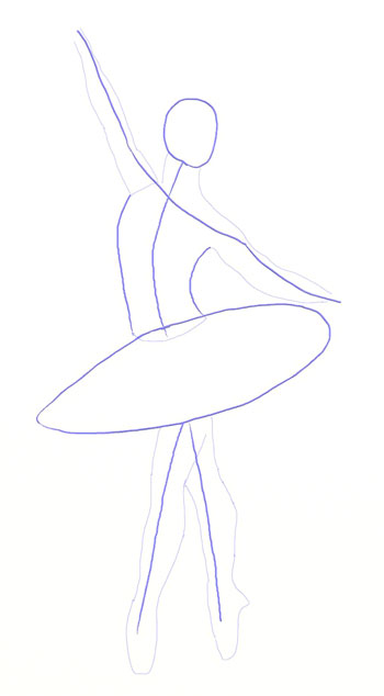 350x634 How To Draw A Ballerina - Sketches Of People Dancing