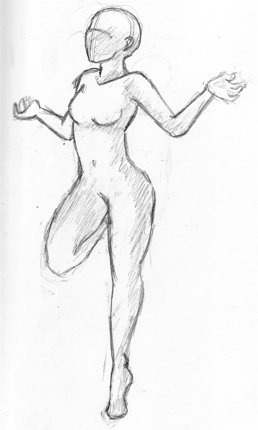 900x1501 Sketch Dancing Figure Ii By Lani Lei - Sketches Of People Dancing