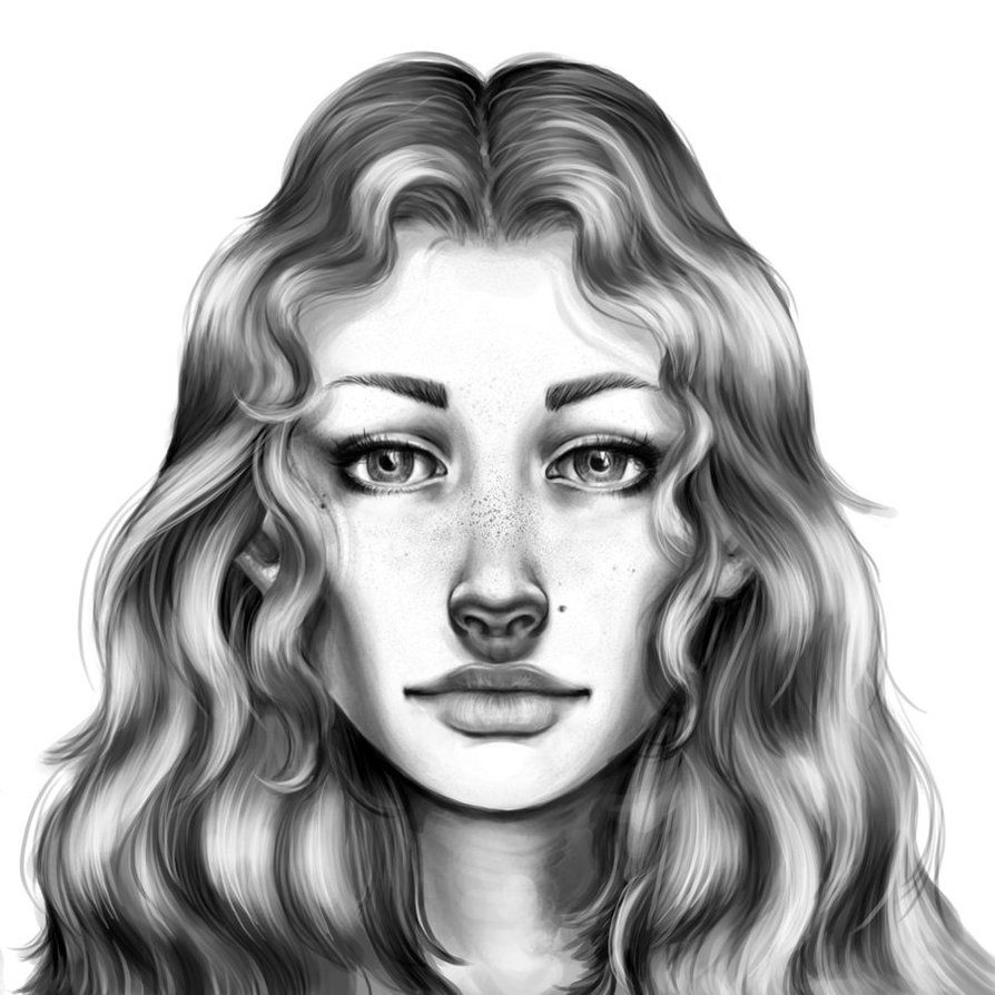 Лицо женщины рисунок