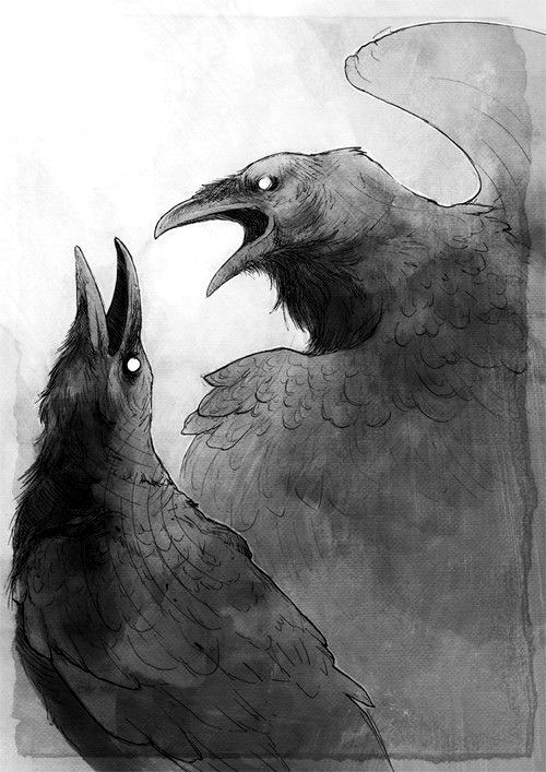 Sketches Of Ravens at PaintingValley.com | Explore collection of ...