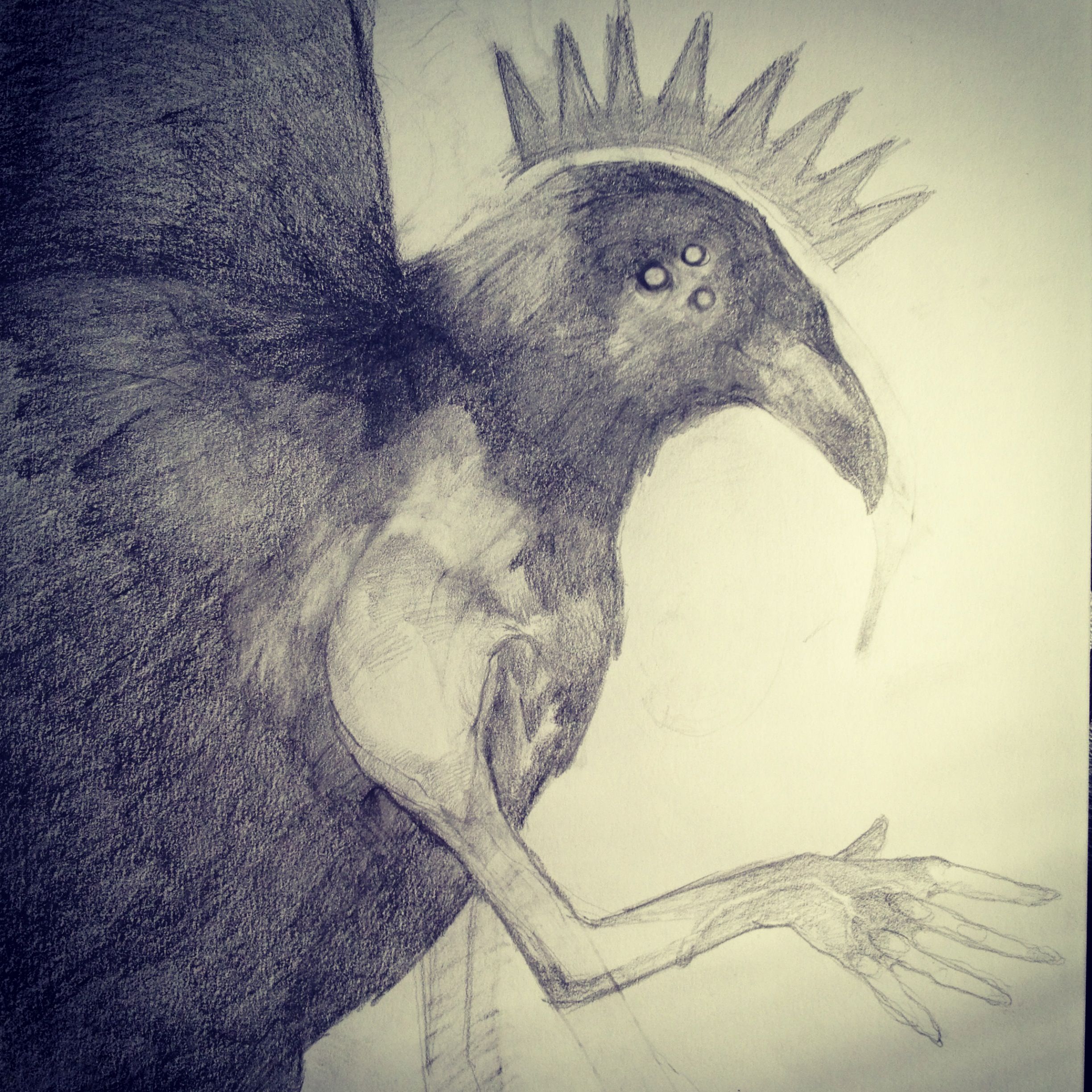 2448x2448 Sketch Three Eyed Raven My Drawings, Etc. Third - Sketches Of Ravens