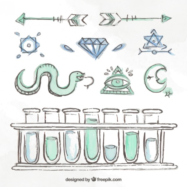 626x626 Sketches Science Elements And Symbols Vector Free Download - Sketches Of Science