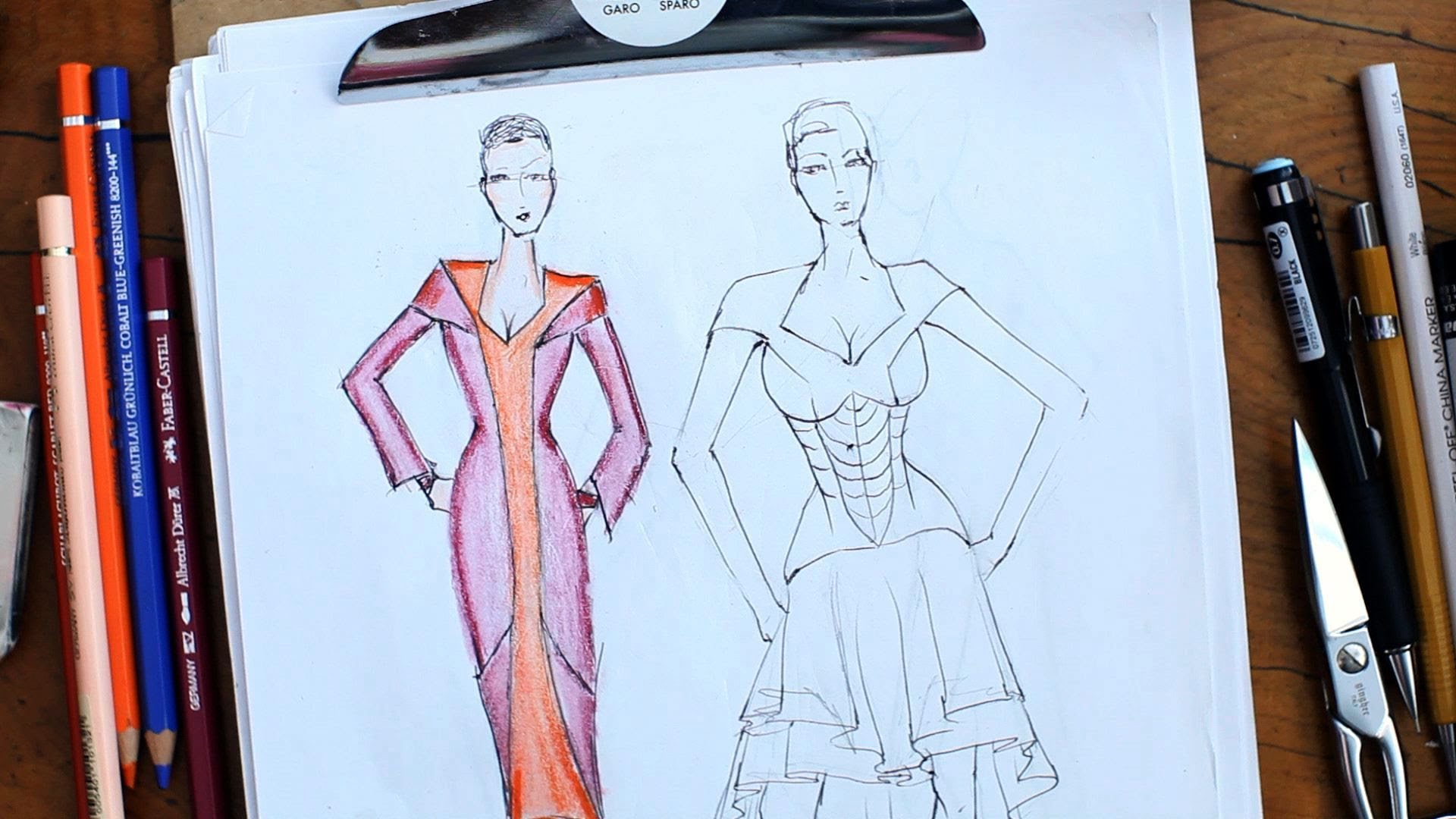 1920x1080 How To Color A Sketch Fashion Sketching - Sketches Of Sketches