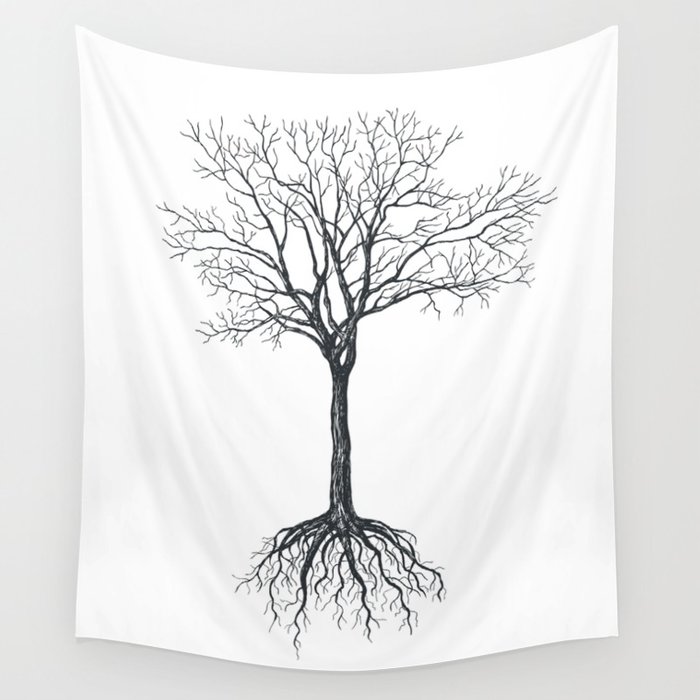 700x700 Tree Without Leaves Wall Tapestry By Katerinamitkova Society6 - Sketches Of Trees Without Leaves